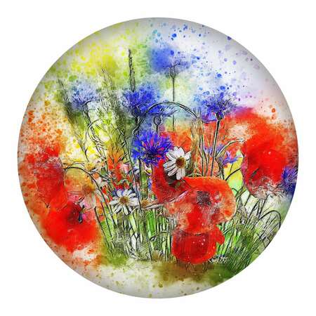 NEXT INNOVATIONS Spring Water Color Round Wall Art 101410050-SPRINGCOLOR